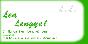 lea lengyel business card